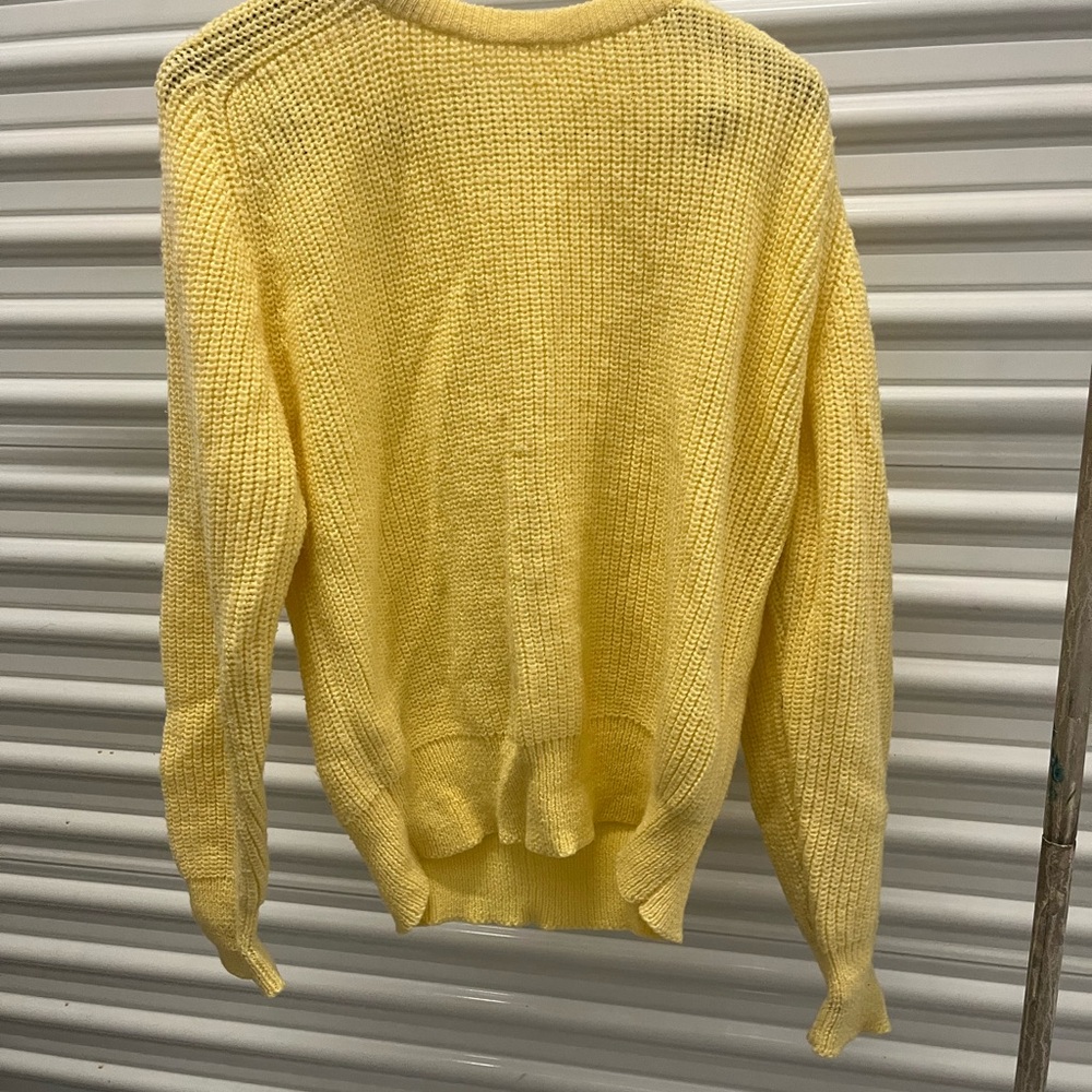 Mustard Yellow circuit Crew Neck Sweater with Ribbed Knit